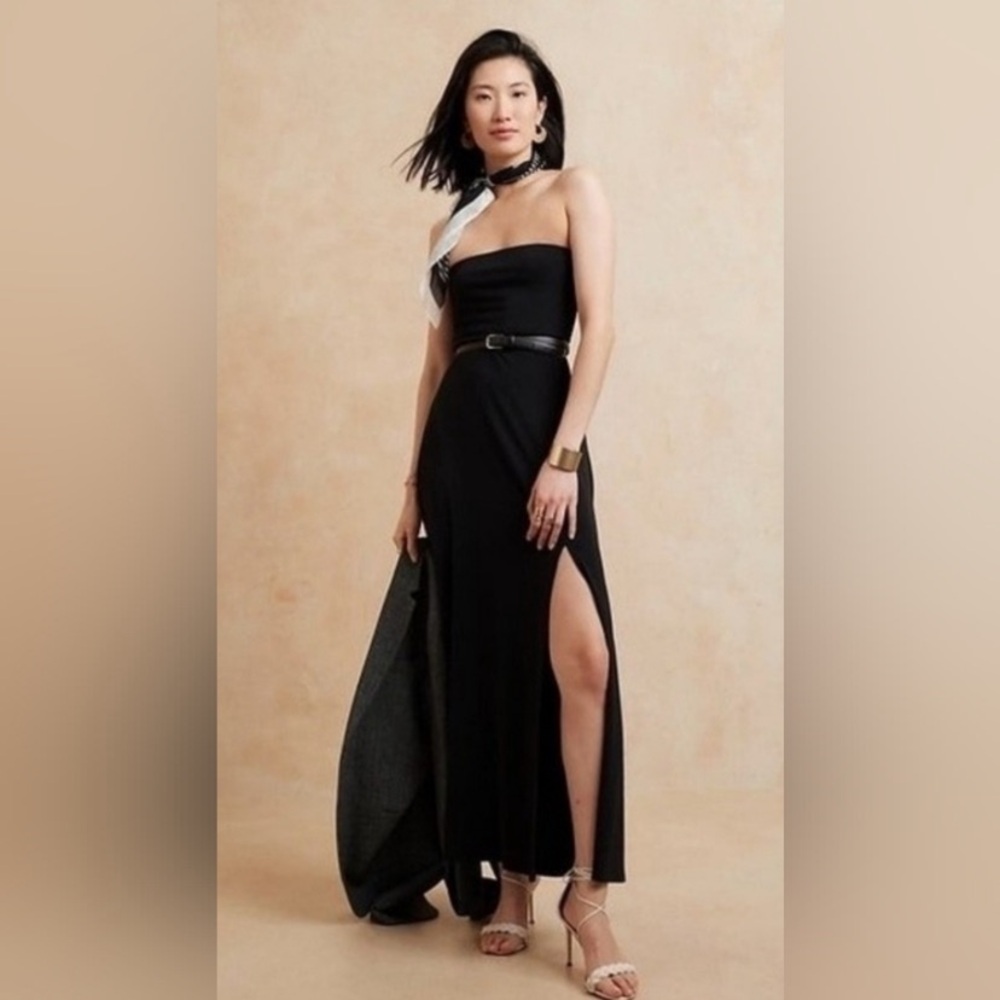 Banana Republic Black Strapless Dress